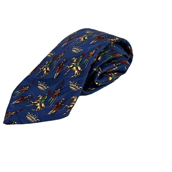Nina Ricci MEN’s Silk Tie Multicolor Handmade France Medieval Design Rare 3.5”W - Picture 4 of 7